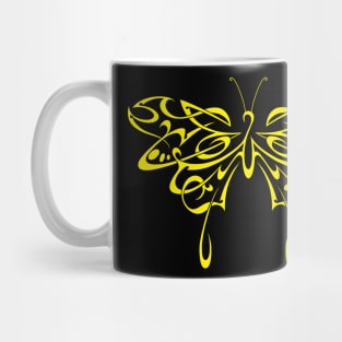 Tribal butterfly (yellow) Mug